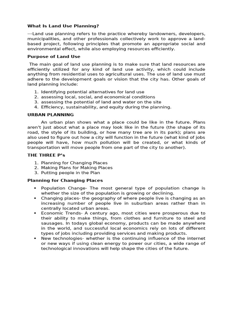 Understanding Land Use Planning Basics | PDF | City | Infrastructure