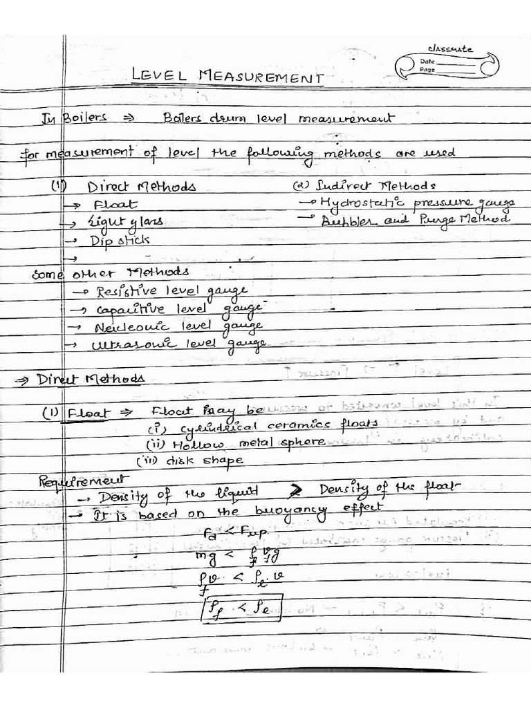 Level Measurement | PDF