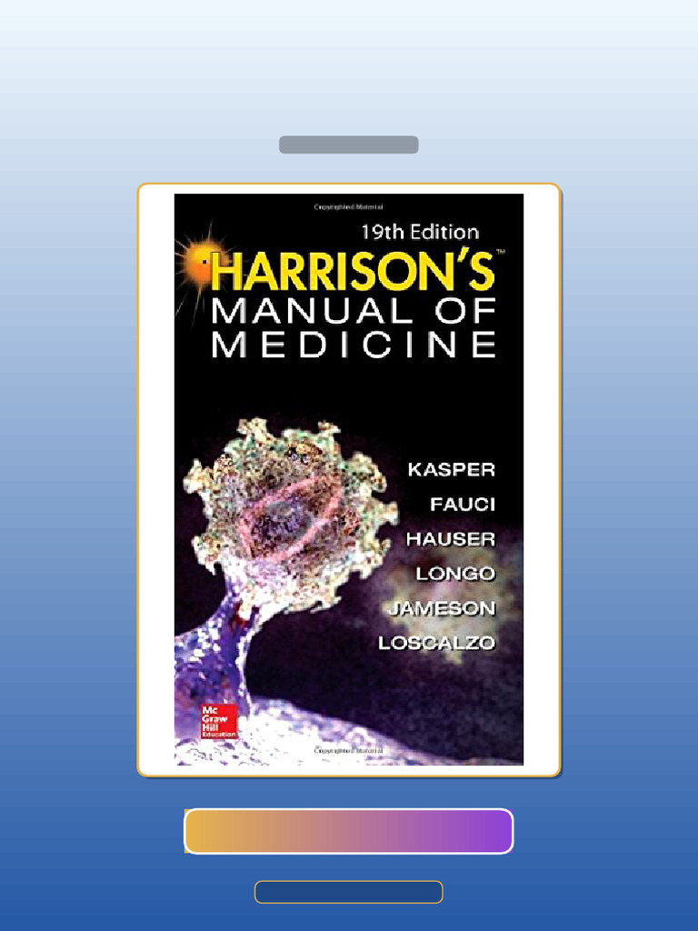 Harrisons Manual of Medicine 19th Edition Dennis L Kasper E-book ...