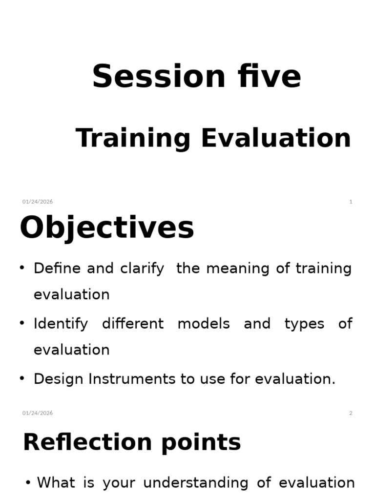 Session-VI Training Evaluation | PDF | Evaluation | Learning