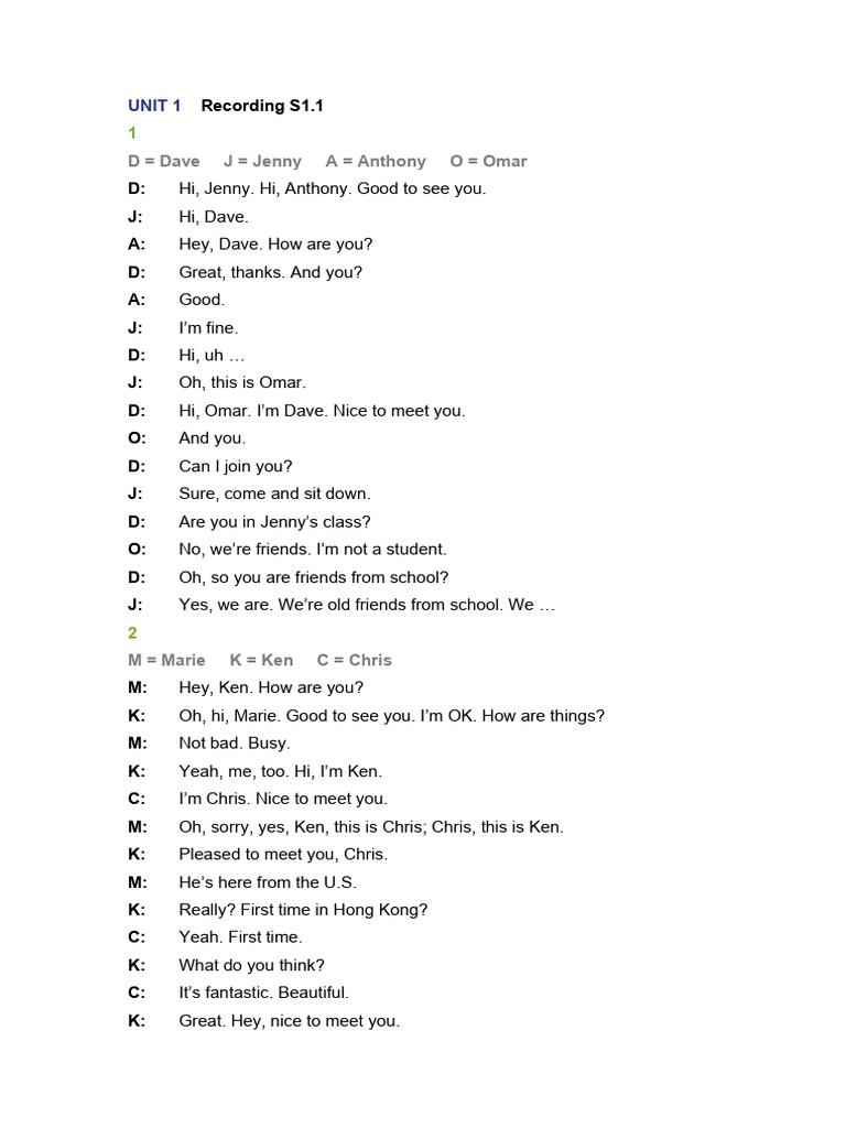 English Conversation Practice Transcripts | PDF | Pancake