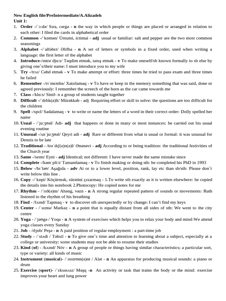 English Vocabulary for Beginners | PDF | Glasses | Storms