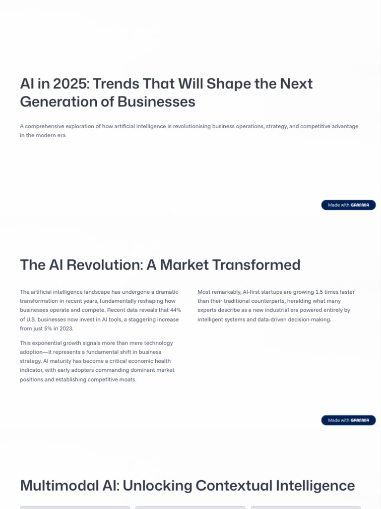 AI Trends Shaping Business in 2025 | PDF | Artificial Intelligence ...