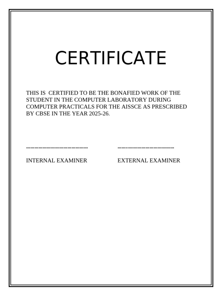 Reprt File Certificate | PDF