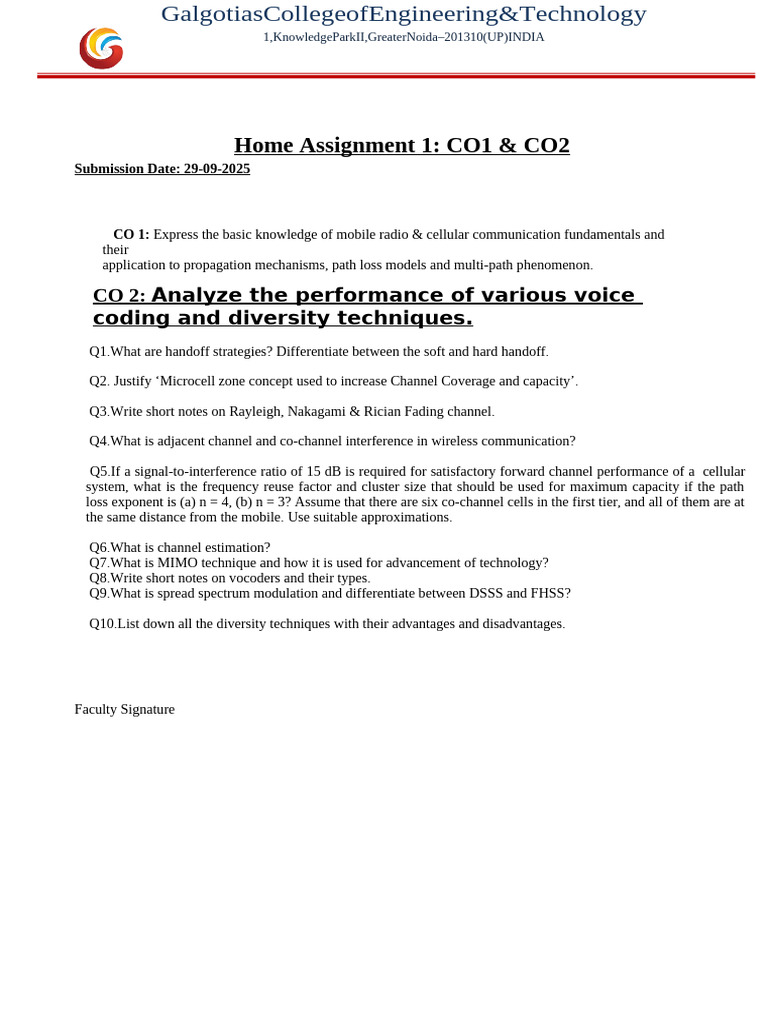 Voice Coding and Wireless Communication Assignment | PDF
