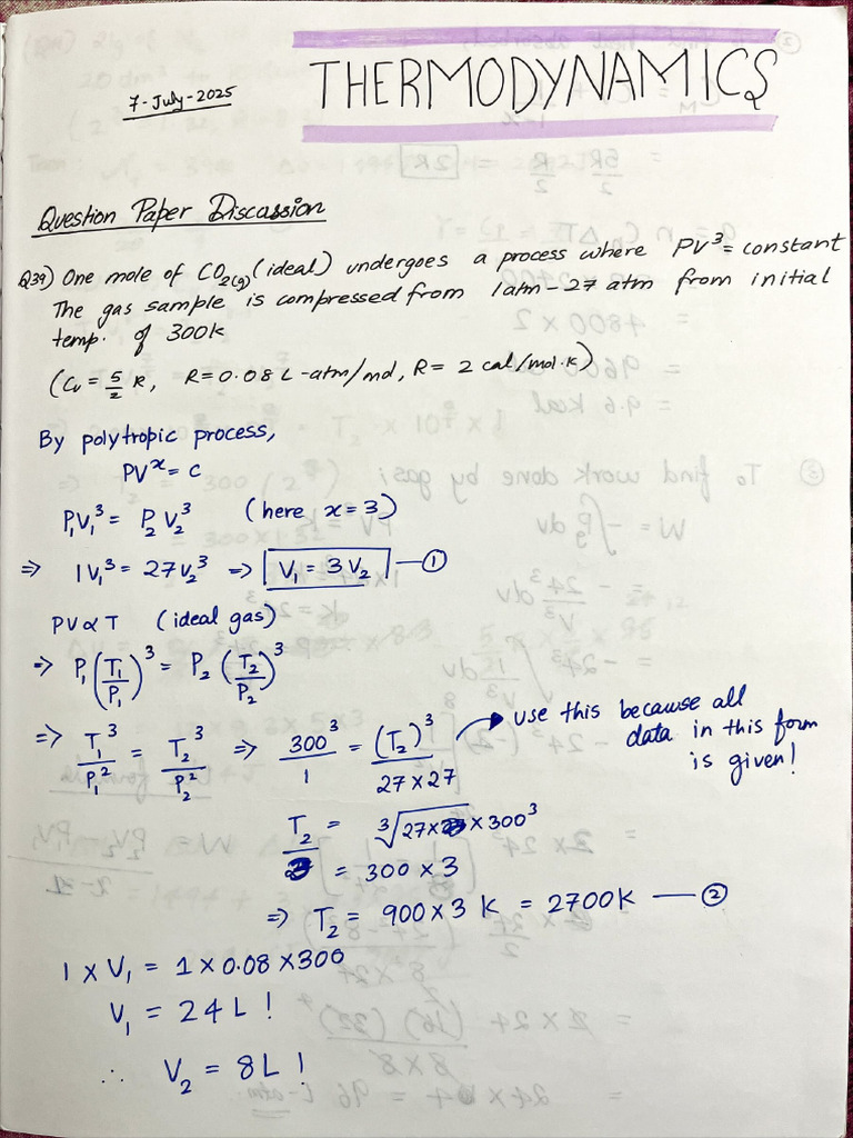 Thermodynamics Part-2 Abhijeet Sir Notes | PDF