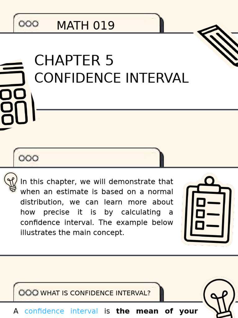 Math 019 Confidence Interval 1 | PDF