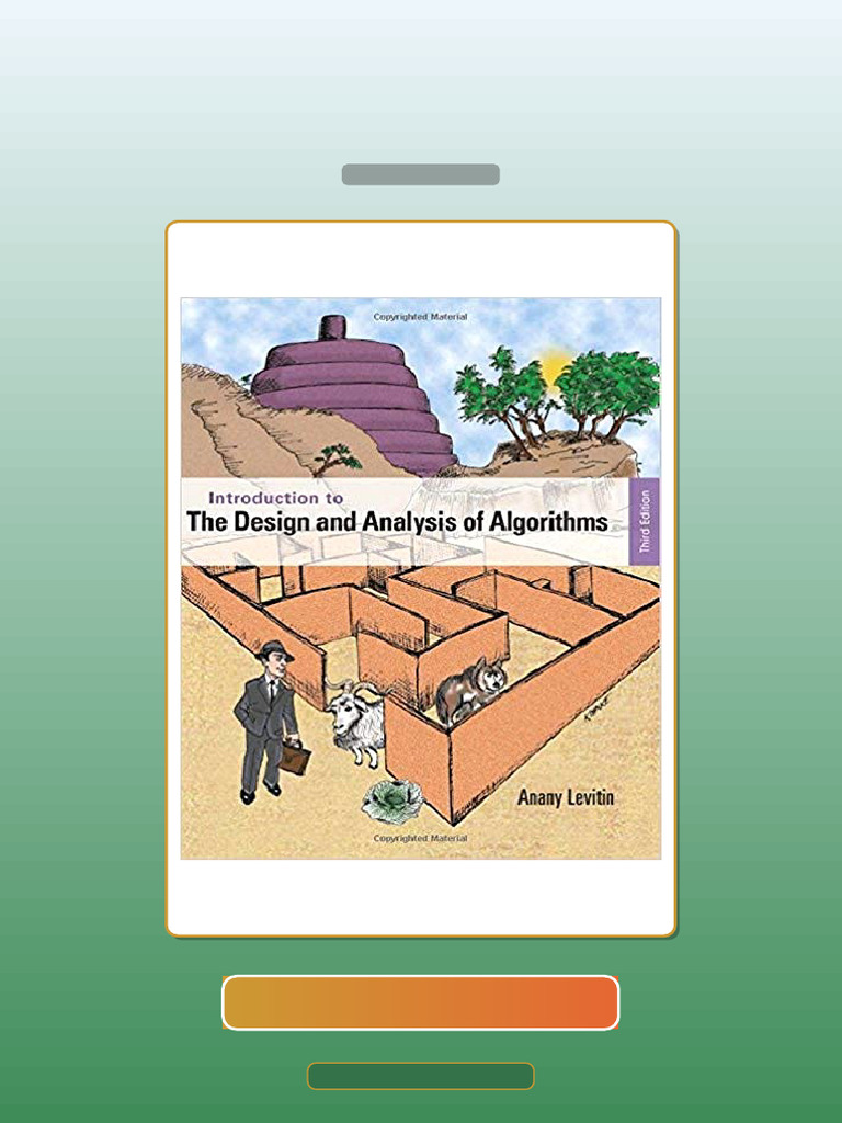 Introduction to the Design and Analysis of Algorithms 3rd Edition by ...