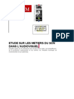 Etude Sur Les Metiers Du Son Dans L'audiovisuel