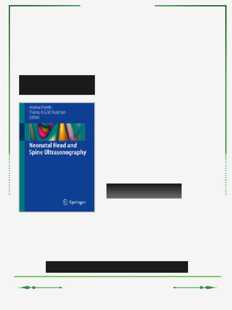 Neonatal Head and Spine Ultrasonography 1st Edition Andrea Poretti ...