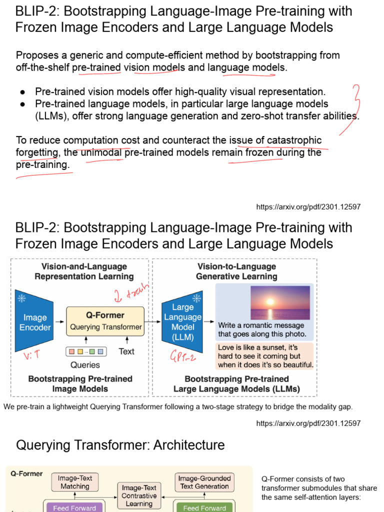 BLIP-2: Efficient Vision-Language Pre-training | PDF | Cognitive ...