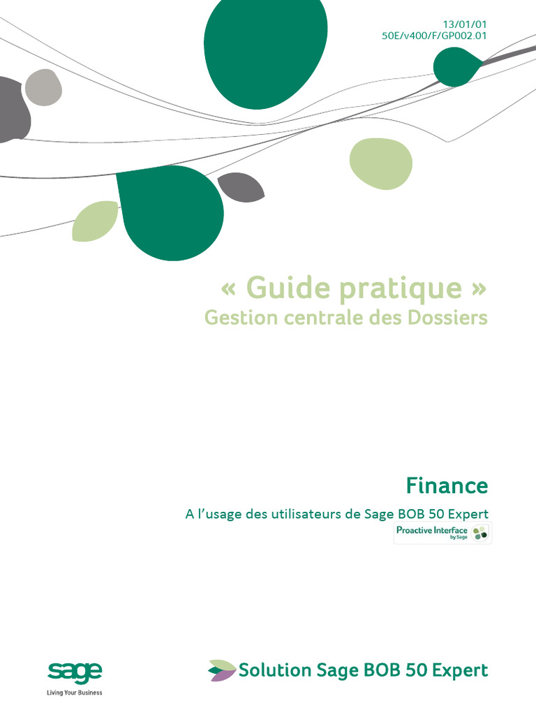 Guide de gestion des dossiers Sage BOB 50 | PDF | Fichier informatique ...