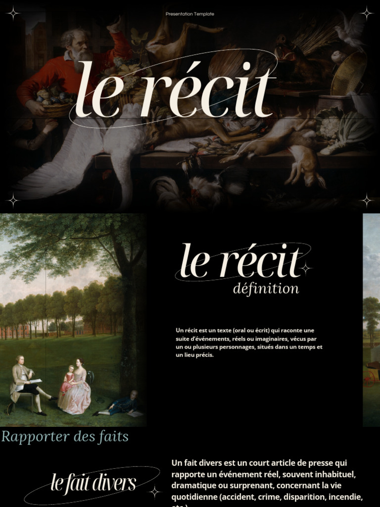 Types de récits : définitions et caractéristiques | PDF | BD | Récit
