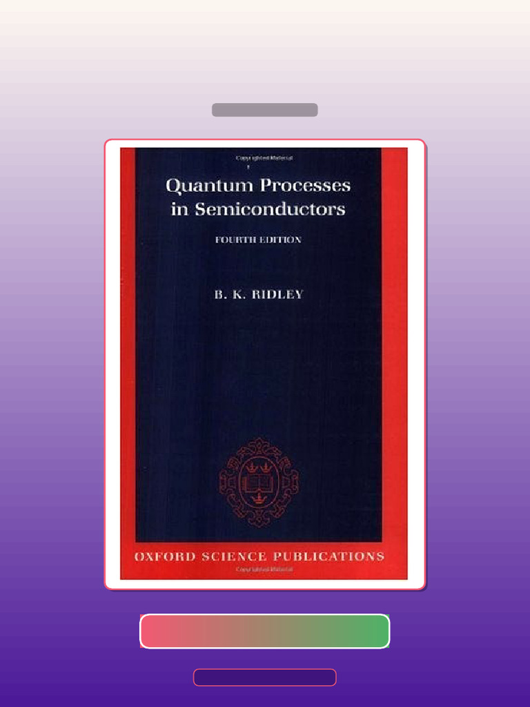 Quantum Processes in Semiconductors E-book Testbank Solutions | PDF ...