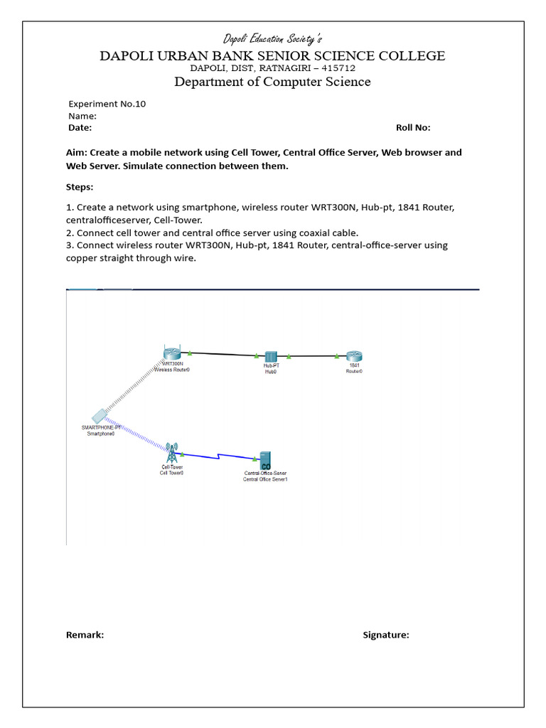 Mobile Network Simulation Lab Guide | PDF