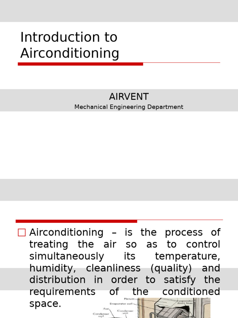 Air Conditioning Basics and Psychrometry | PDF | Humidity | Water Vapor
