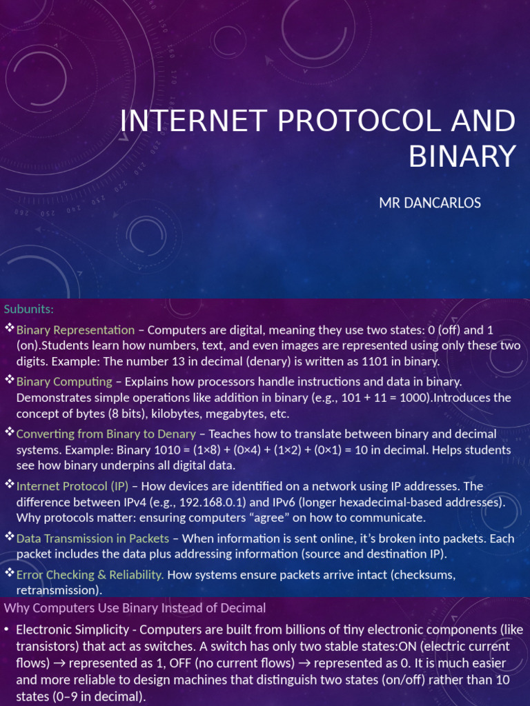 Understanding Binary and IP Protocols | PDF | Ip Address | Computer Network