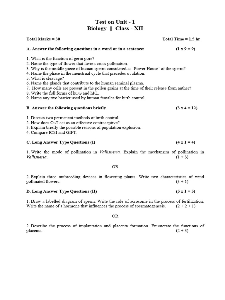 Test on Unit (I) | PDF