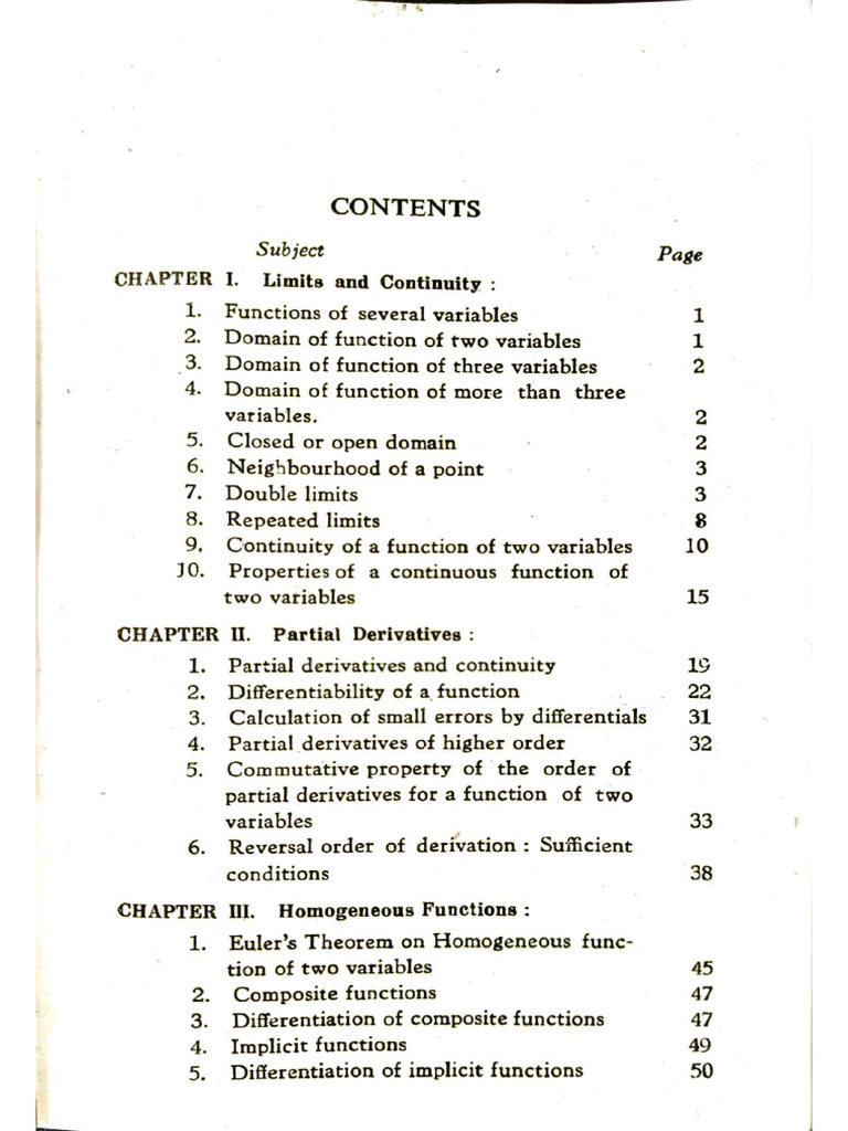Functions of Several Variables (3) | PDF