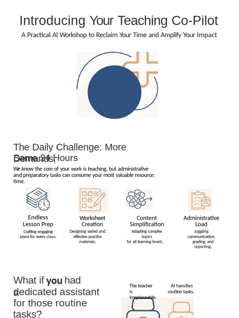 AI Workshop for Teachers: Boost Efficiency | PDF | Artificial ...