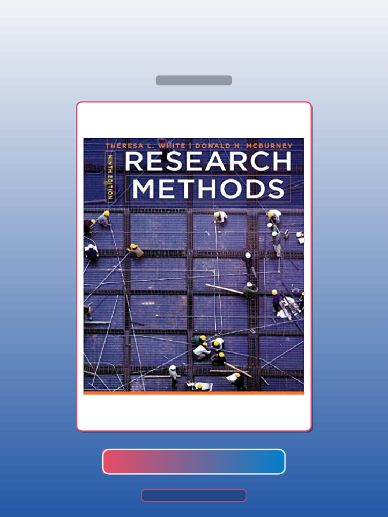 Research Methods 9th Edition by Theresa L White E-book Testbank ...