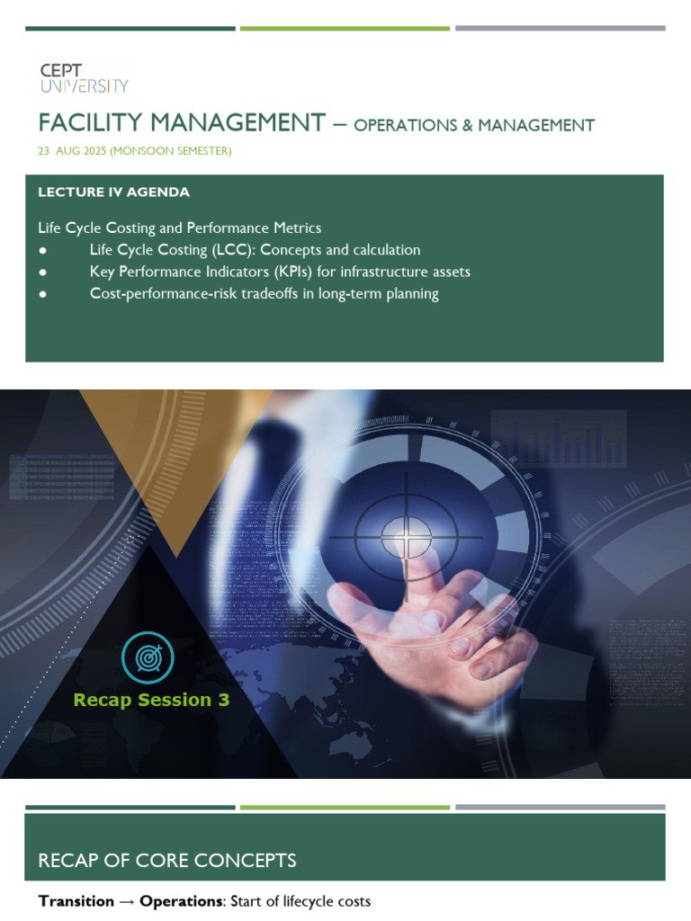 Facility Management - O&M Lecture 4_23082025 | PDF | Economies