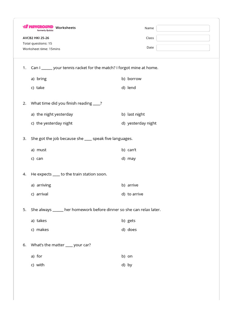 English Grammar Worksheets and Answers | PDF | Chess Openings | Chess ...