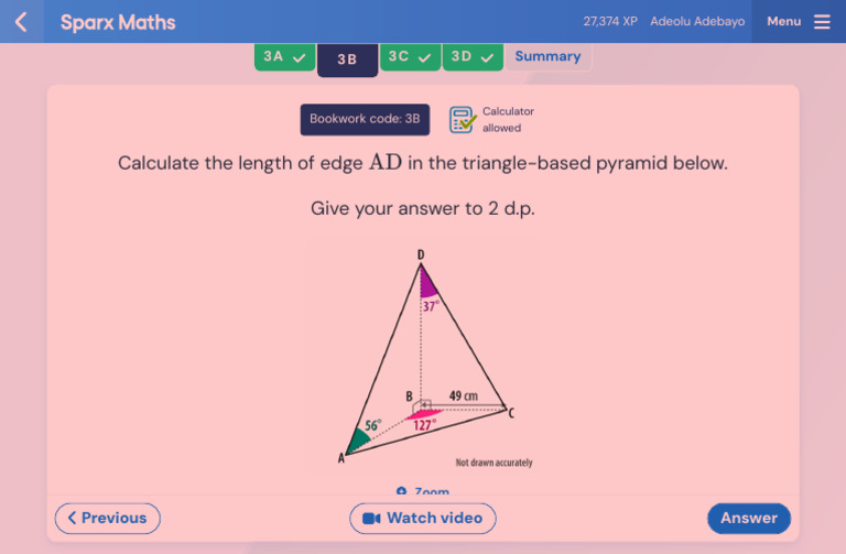 Calculate Edge Length in Pyramid | PDF