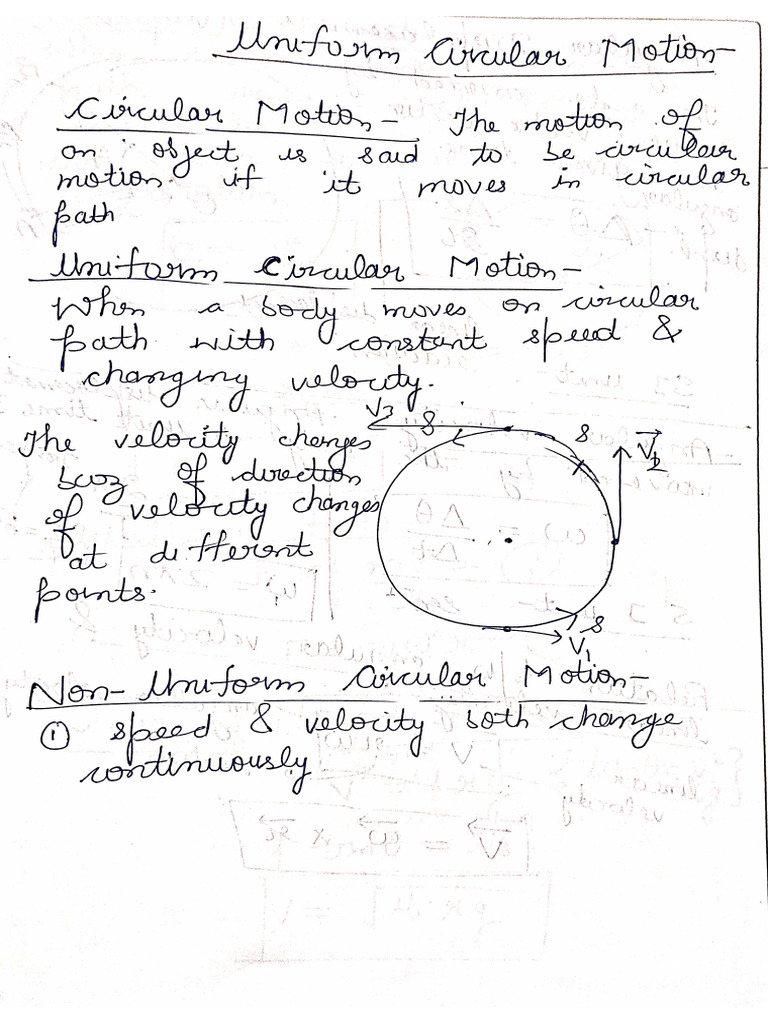 Uniform Circular Motion | PDF