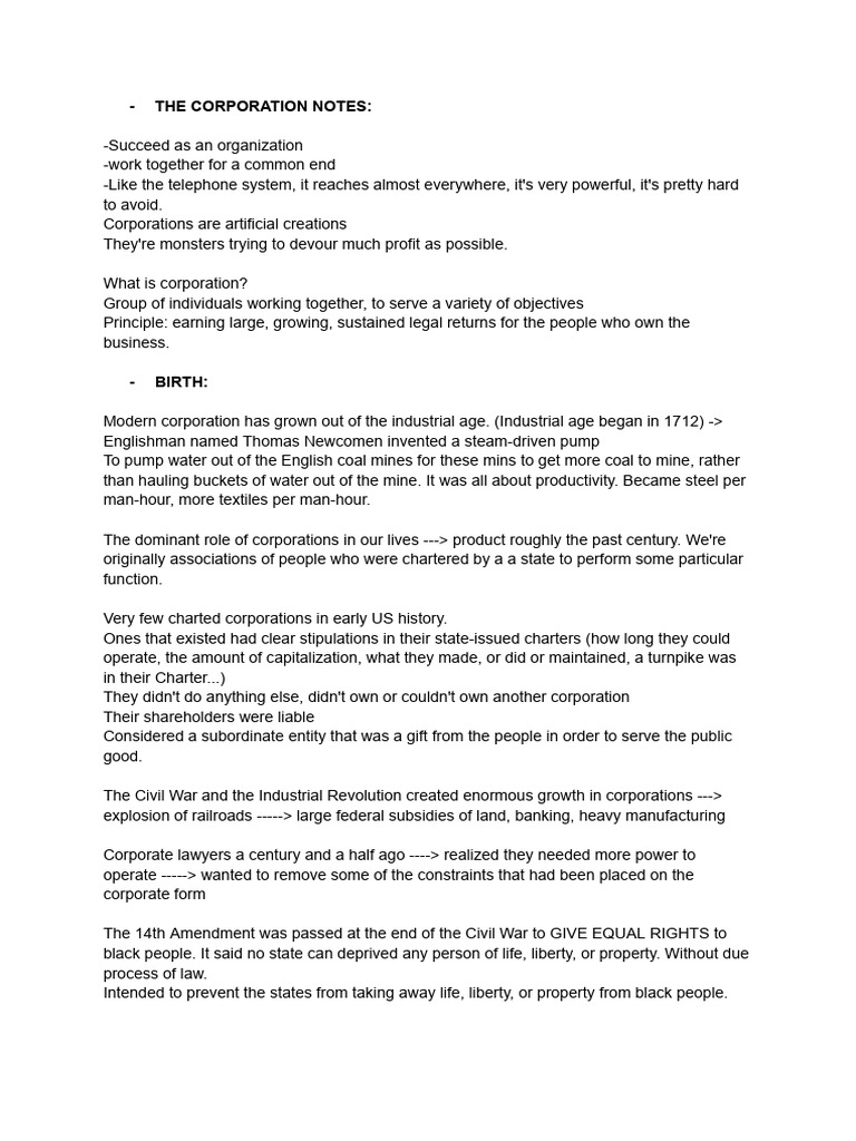 Understanding Corporate Evolution and Ethics | PDF