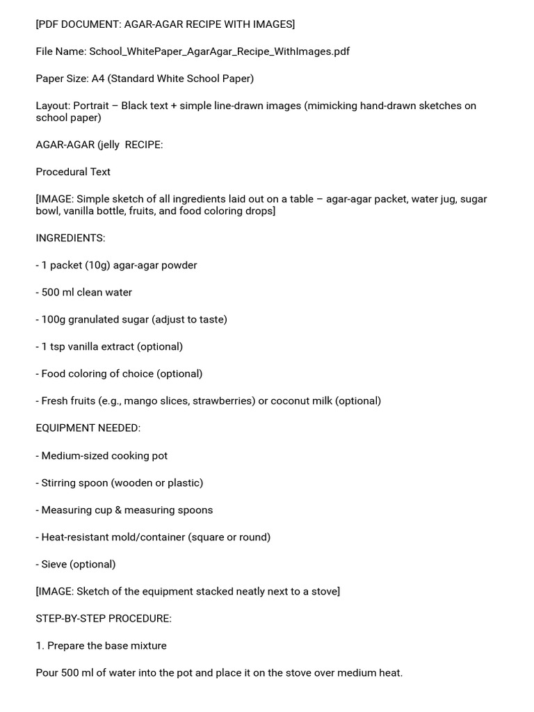 Text-to-PDF-Qkm | PDF | Fruit Preserves | Agar