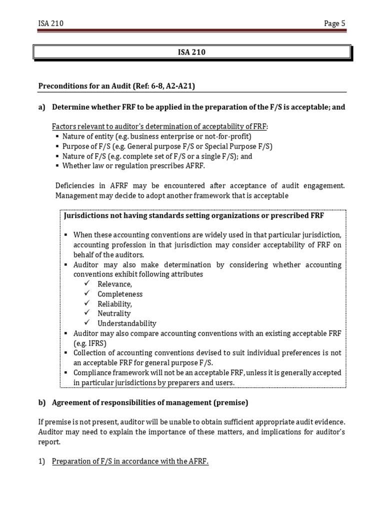 3.ISA 210 | PDF | Audit | Internal Control
