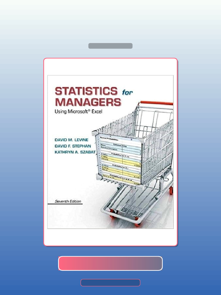 Statistics for Managers Using Microsoft Excel 7th Edition E-book ...