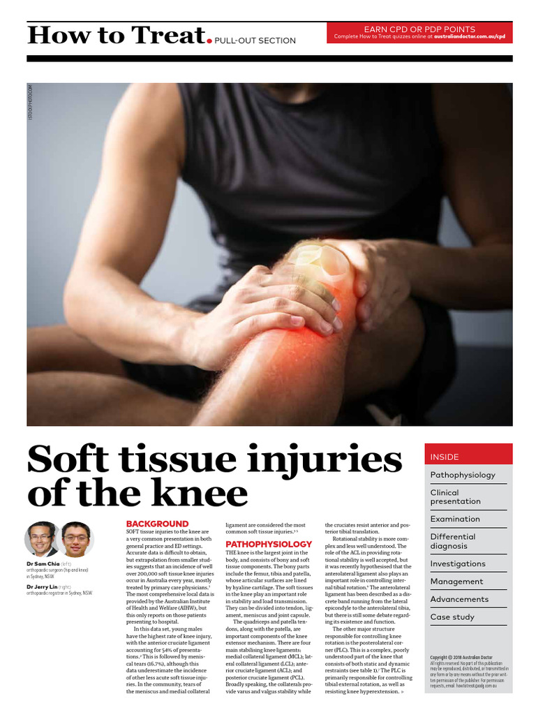 Understanding Knee Soft Tissue Injuries | PDF | Knee | Injury