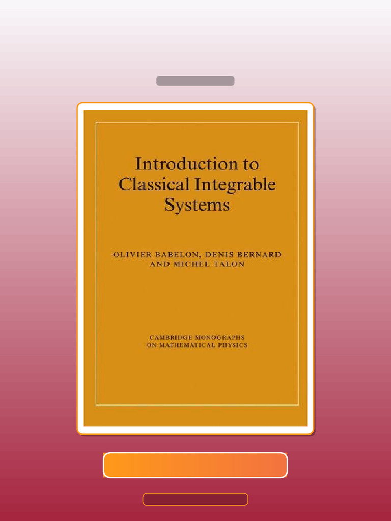 Introduction to Classical Integrable Systems E-book Testbank Solutions ...