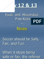 Fouls and Misconduct Free Kicks - : Review
