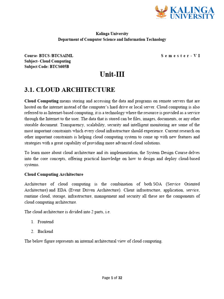 Cloud Computing Architecture Overview | PDF | Cloud Computing ...
