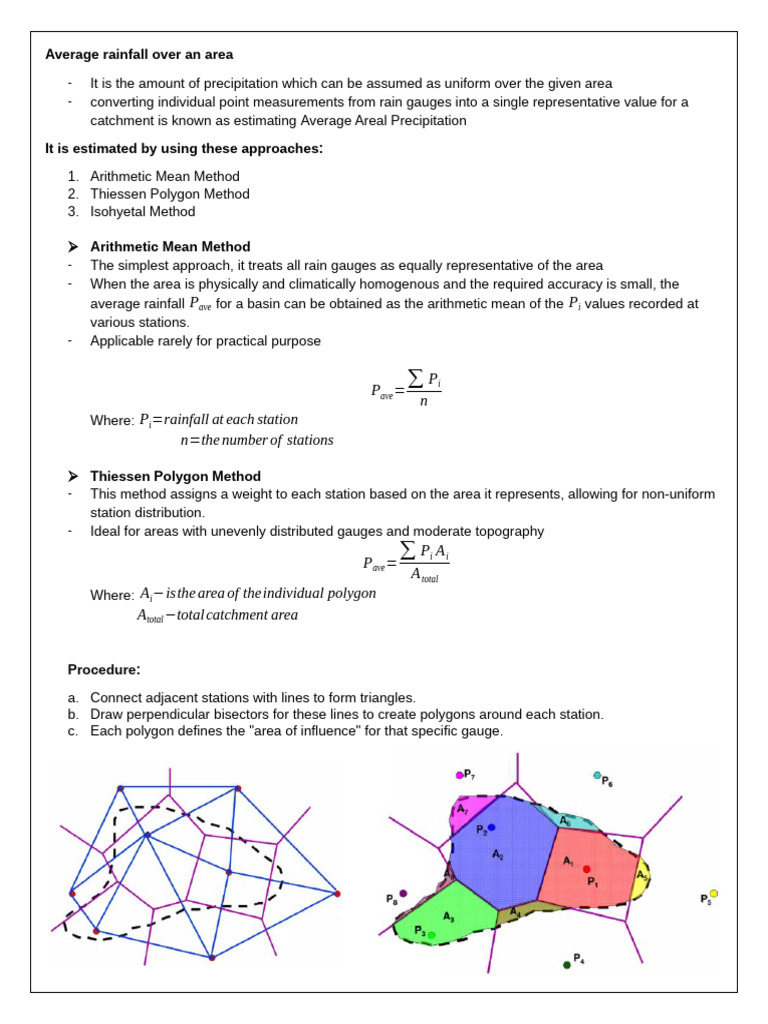 Average Rainfall Estimation Methods | PDF | Contour Line | Drainage Basin