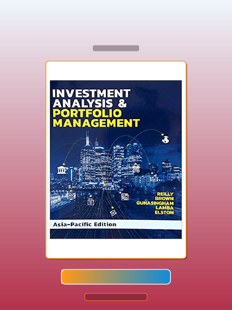 Investment Analysis Portfolio Management Ebook Testbank Solutions