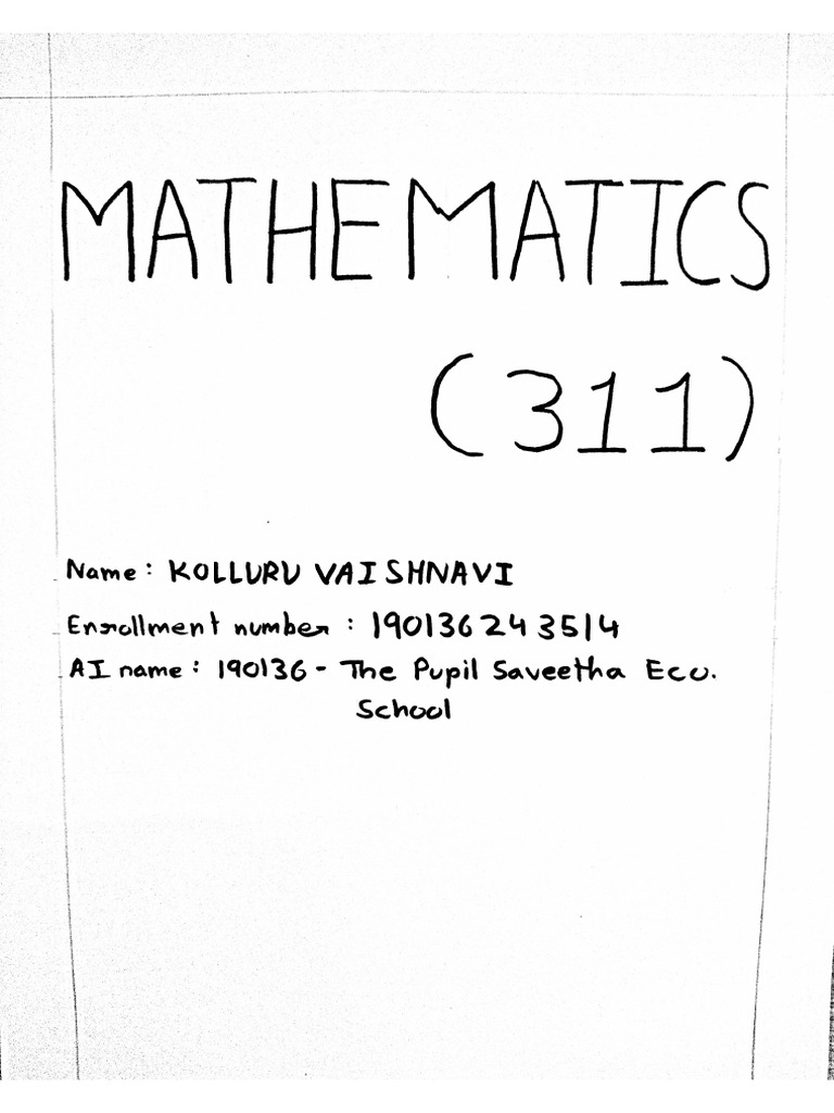 Maths 311 | PDF