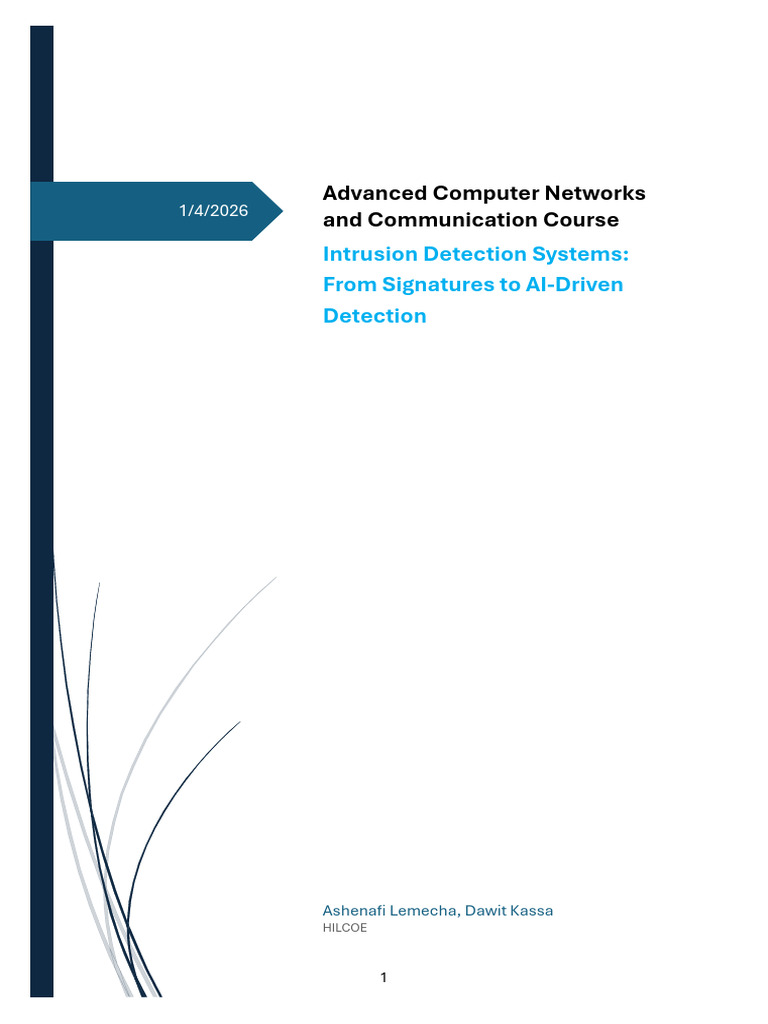 AI-Driven Intrusion Detection Systems | PDF | Security | Computer Security