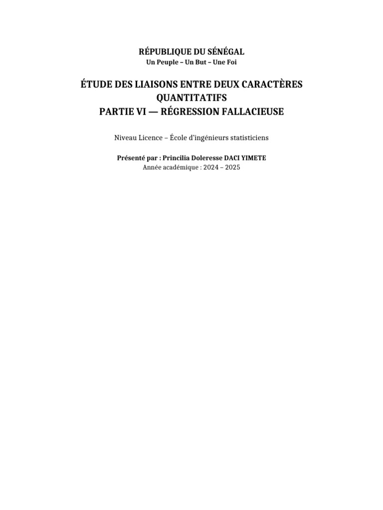 Régression Fallacieuse en Statistique | PDF | Analyse de régression ...