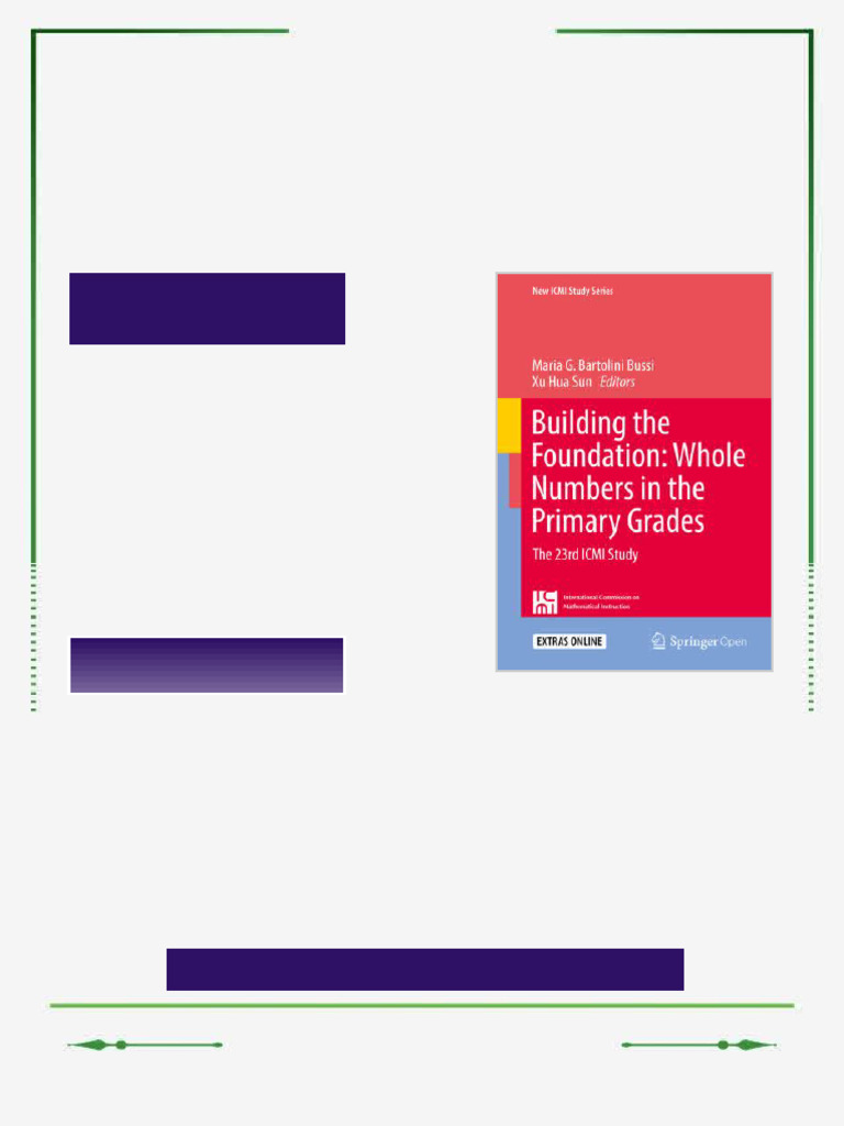 Building the Foundation Whole Numbers in the Primary Grades Maria G ...