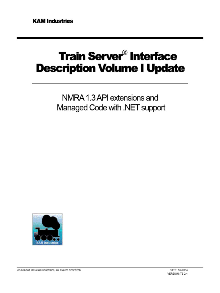 Train Server Interface API Update Guide | PDF | Component Object Model ...