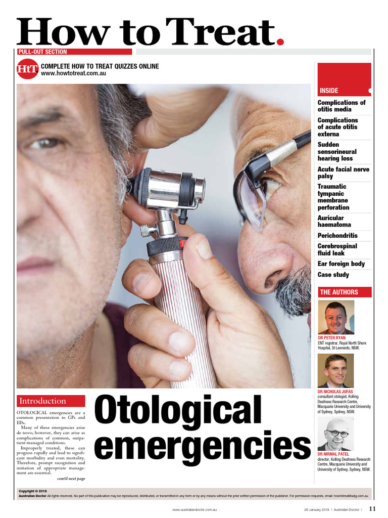 Otological Emergencies: Complications Explained | PDF | Auditory System ...