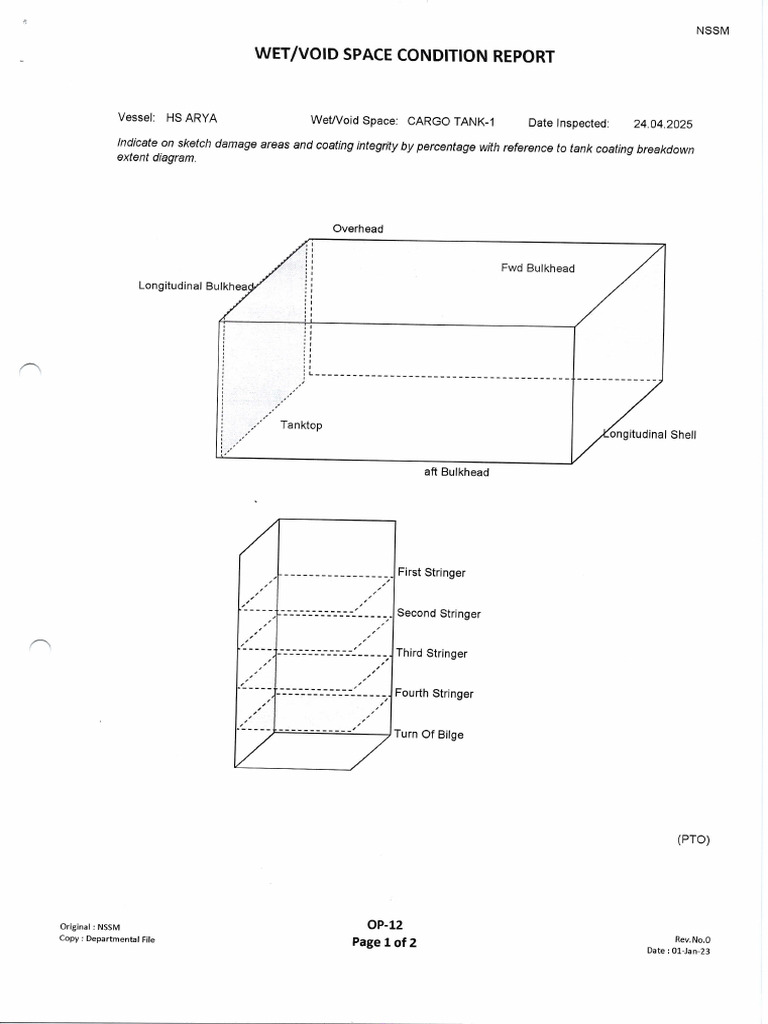Cargo Tank Inspection Report 24.04.2025 | PDF | Ships