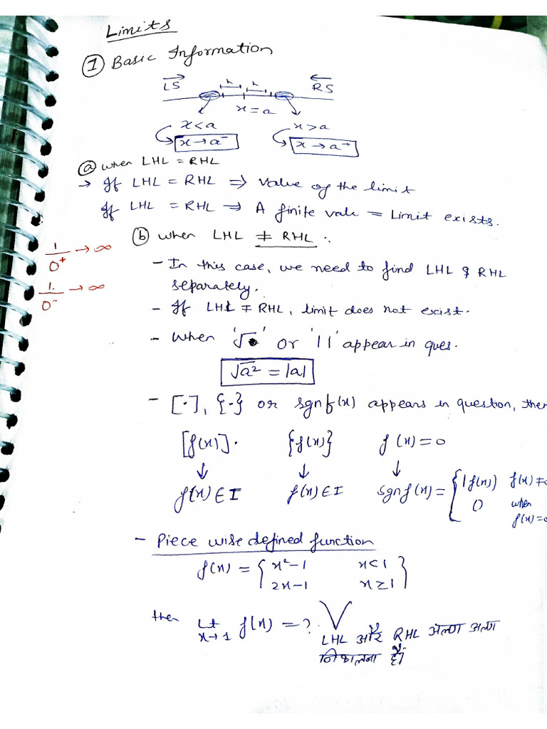 Limits Summary | PDF