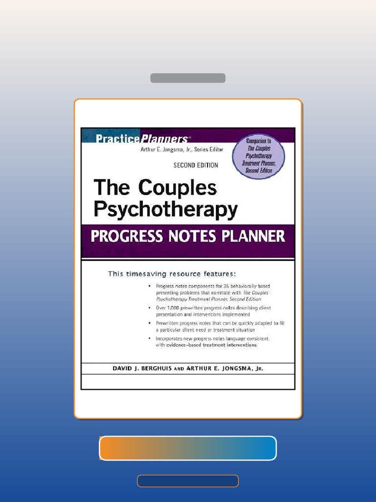 The Couples Psychotherapy Progress Notes Planner PracticePlanners Book ...