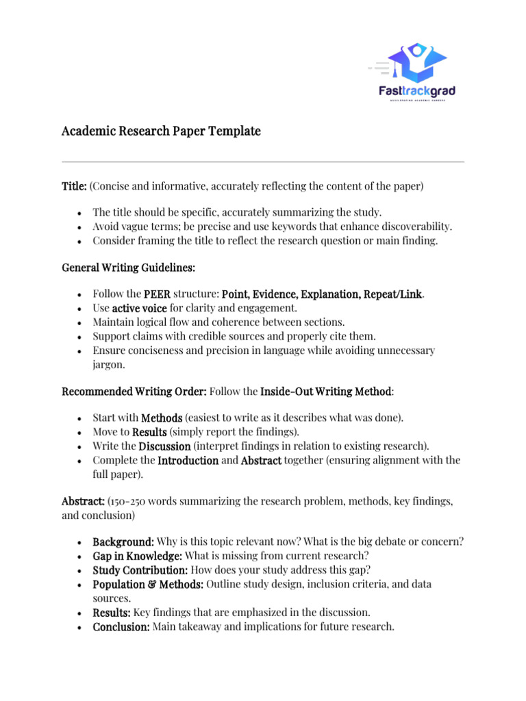 Academic Research Paper Writing Guide | PDF | Methodology | Science