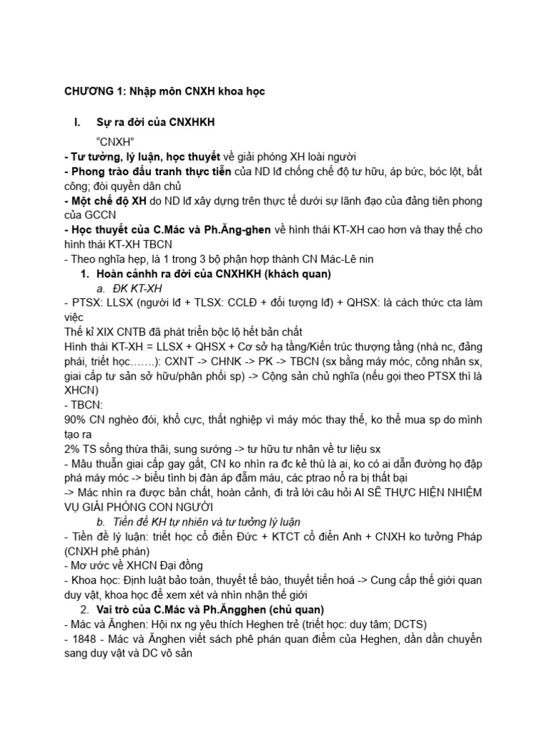 Note CNXH | PDF